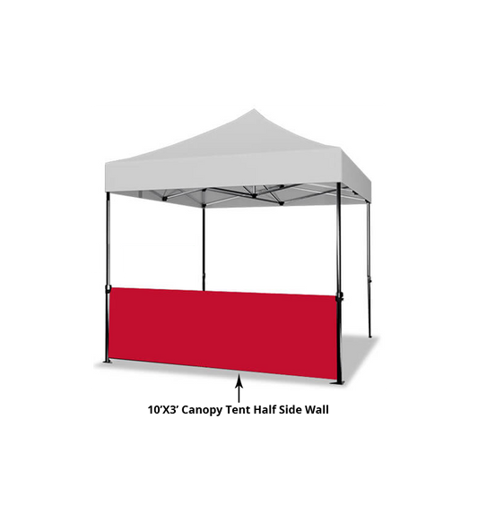 Solid Color Tent Half Walls