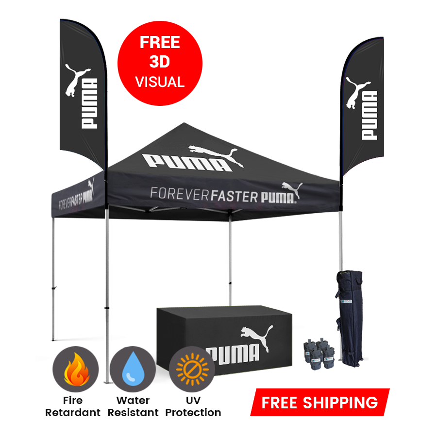 10x10 canopy with logo