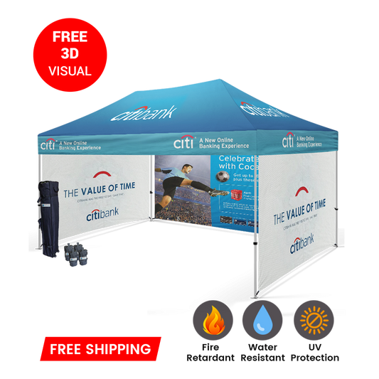 custom 10x15 pop up tents
