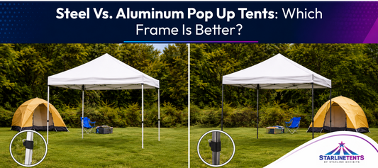 Steel vs aluminum pop up tents comparison