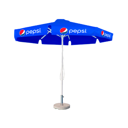 10ft x 10ft Round Market Umbrella With Valances