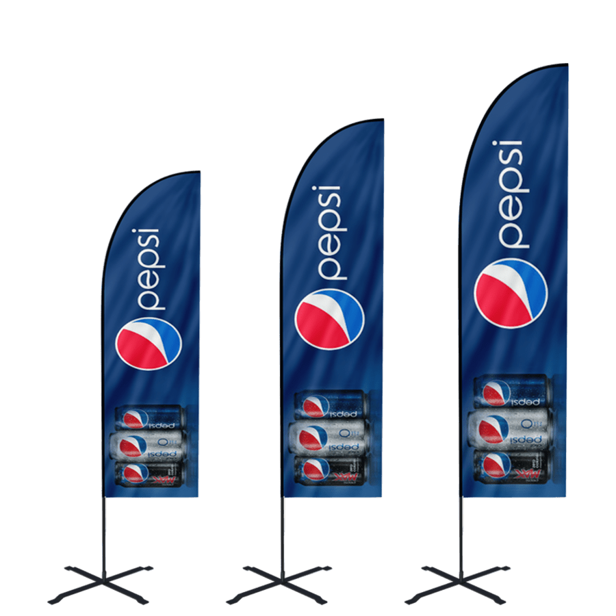 Flag Using Straight Line Custom Feather Straight Flag Custom Feather Straight Flag – Starline Tents